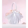 Satin Bow Large Flower Girl Basket