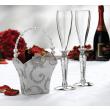 Silver Wedding Flower Girl Basket