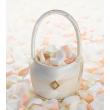 Ivory Diamond Wedding Flower Girl Basket