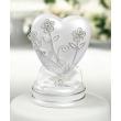 White Heart with Flowers Cake Topper