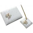 Beach Wedding Seashell Guest Book and Pen Set