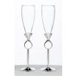 Diamond Wedding Ring Champagne Glasses