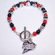 Iowa State University Cyclones Beaded Charm Bracelet