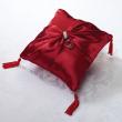Red Satin Ring Bearer Pillow