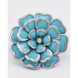 Bright Turquoise Flower Cocktail Ring