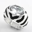 CZ Zebra Ring