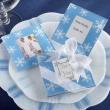 Snowflake Photo Glass Coaster Holiday Party Favor
