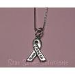 Breast Cancer Awareness Sterling Silver Ribbon Necklace