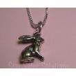 Bunny Rabbit or Jackrabbit Sterling Silver Necklace