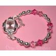 Breast Cancer Awareness Pink Ribbon Swarovski Crystal Watch