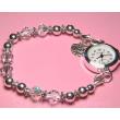 Mom Heart Charm Swarovski Crystal Watch