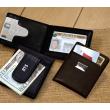 Black Leather Engraved Money Clip Wallet