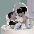 Photo Heart Wedding Cake Topper