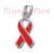 Red Awareness Ribbon Enamel Sterling Silver Charm