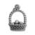 Sterling Silver Easter Basket with Eggs Charm