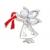 Red Awareness Ribbon Angel Pin Brooch