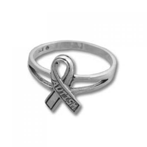 Sterling Silver Autism Awareness Ribbon Ring Sterling Silver Autism Awareness Ribbon Ring