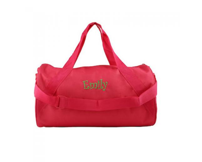 Girls Pink Personalized Duffel Bag