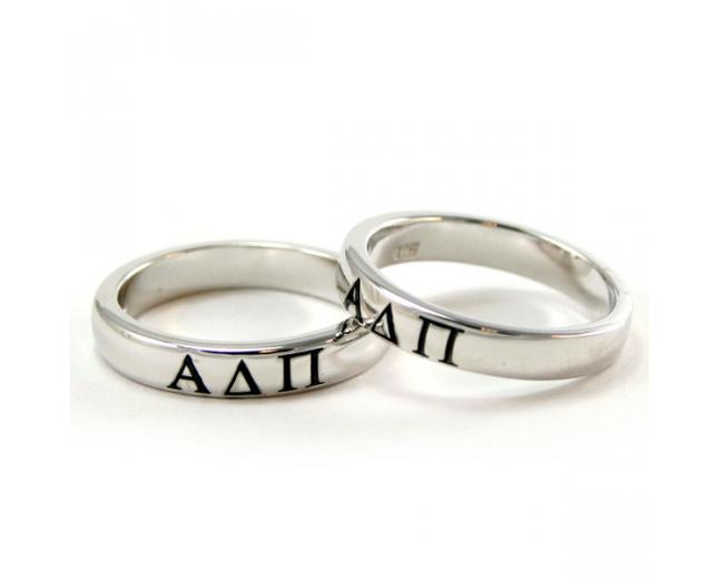 Alpha Delta Pi Sterling Silver Ring