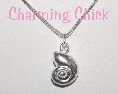 Nautilus Shell Sterling Silver Necklace