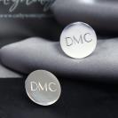 Round Engraved Silver Cuff Links