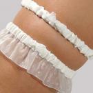 Starlight Wedding Collection Bridal Garter Set White