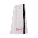 Black Polka Dots Personalized Bath Wrap Robe