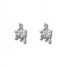 Sterling Silver Turtle Stud Earrings