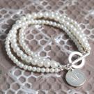 Triple-Strand Engraved Greek Sorority Bracelet