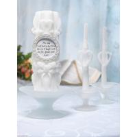 White Heart Taper Candles for Wedding Unity Candle