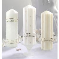 White Two Become One Wedding Unity Candle