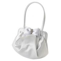 White Sparkling Satin Bridal Purse