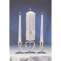 White Diamond Wedding Unity Candles Set