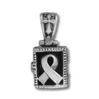 Breast Cancer Awareness Prayer Box Sterling Silver Charm