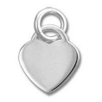Engraved Sterling Silver Heart Pendant