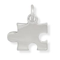 Autism Awareness Sterling Silver Puzzle Piece Pendant