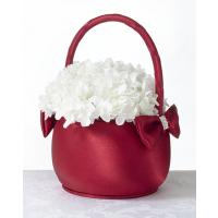 Red Satin Flower Girl Basket