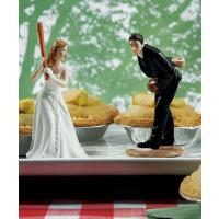 Baseball Bride and Groom Wedding Cake Topper