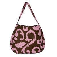 Pink and Brown Hobo Tote Bag