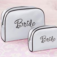 Satin Bride Cosmetic Travel Bag Set of 2