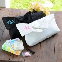 Personalized Bridesmaid Clutch Handbag with Wedding Survival Kit