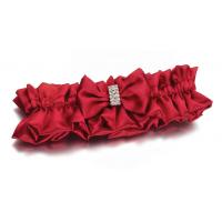 Red Satin Bridal Garter