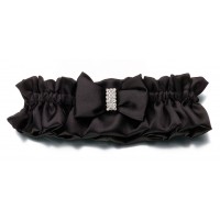 Black Satin Bridal Garter