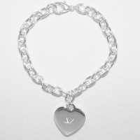 Delta Zeta Heart Charm Bracelet