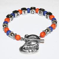 University of Florida Gators Beaded Charm Bracelet