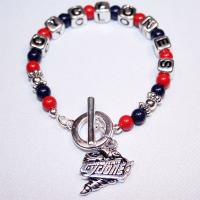 Iowa State University Cyclones Beaded Charm Bracelet