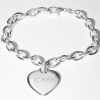 Kappa Alpha Theta Heart Bracelet