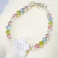 Girls Personalized Swarovski Crystal Bracelet