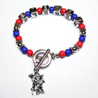 University of Mississippi Rebels Beaded Charm Bracelet