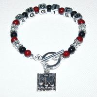 New Mexico State University Aggies Beaded Charm Bracelet
